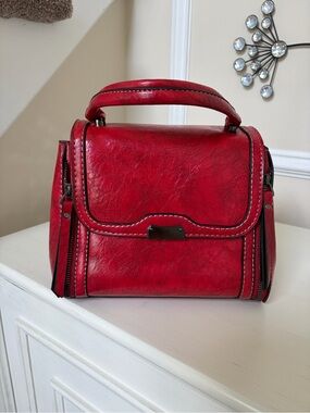 Classic Red Top-Handle Satchel Bag - Timeless Everyday Style